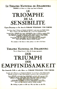 Jean-Marie Patte Le Triomphe de la Sensibilité de Goethe